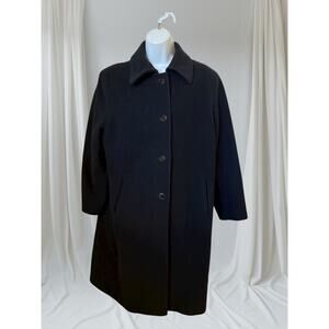 Louis Dell’Olio 100% Italian Cashmere Coat Made in Italy Black Classic
